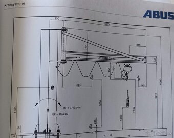 stlpový žeriav Abus 500 kg -6 m - 6