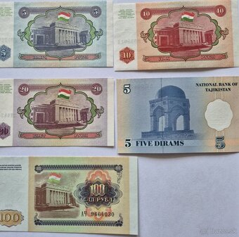 Predám bankovky Kazachstan,Kyrgistán,Tadžigistán,Tukmenistan - 6
