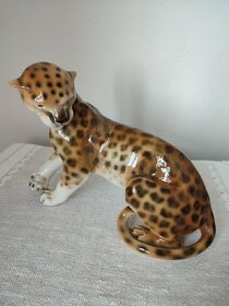 Royal dux porcelánová soška leopard - 6