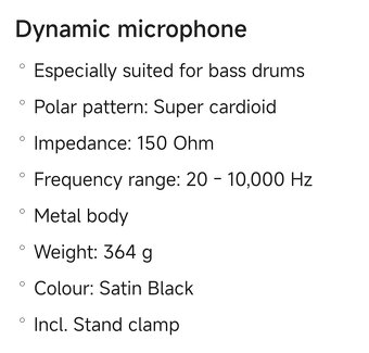 Dynamický mikrofón electro voice PL33 - 6