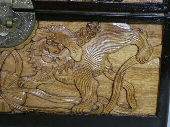 Orientálna drevená vyrezávaná kazeta - 6