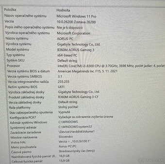 PC Intel i3-8300, GTX 960, 16GB RAM - 6