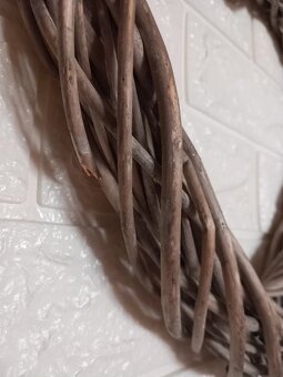 Veľké závesné drevené srdce 36x36 cm - 6