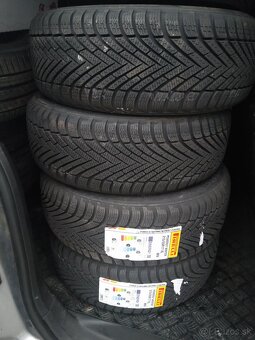 Alu 5 x 112 R 17 originál ŠKODA + 215/55 17 zimné PIRELLI. - 6