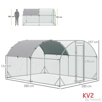 Klietkový výbeh s plachtou pre sliepky - 6