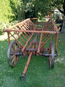 Starý drevený konský voz - rebriňak II - 6