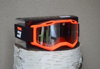 SHOT oranžová fluo CARBON Kevlar Fiber prilba okuliare - 6