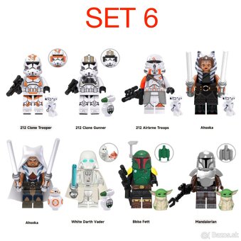Rôzne figúrky Star Wars 4 (8ks) typ lego - nové - 6