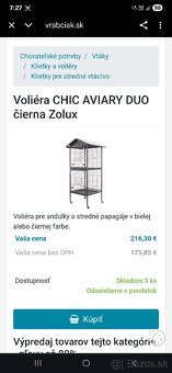 Klietka pre papagáje - vtáky, XL , veľká pevná oceľová - 6