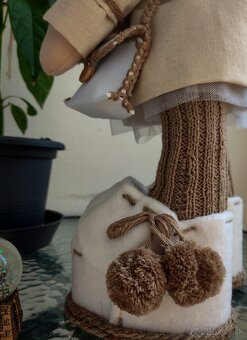 Interiérová textilná bábika s medvedíkom - 6