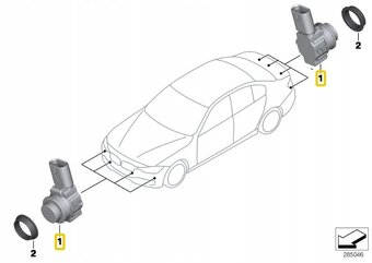 Snímač parkovania cúvania pdc BMW OE 66209261581 - 6