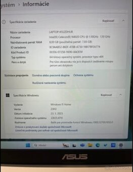 Predám notebook ASUS VivoBook E510MA - 6