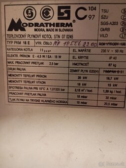 Plynový kotol Modratherm - 6