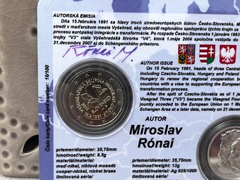 Ronai Coincard 2 euro Slovakia VISEGRAD + STRIEBORNÝ ŽETÓN - 6