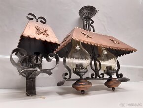 Set dvoch svietidiel kov+sklo - 6