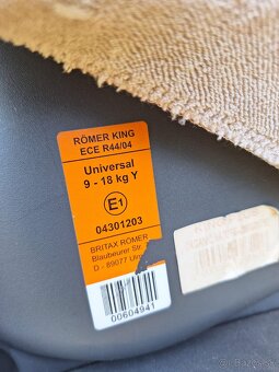 Römer King Plus (9-18kg) Autosedačka - 6