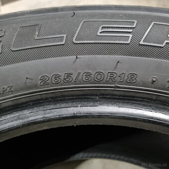 Letné pneumatiky 265/60 R18 BRIDGESTONE DOT2519 - 6