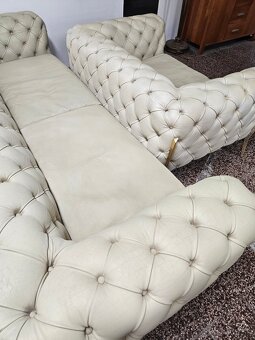 CHESTERFIELD ŠTÝL-CALIA ITALY,KOŽENÁ SEDAČKA 3+2+1,NEROZŤ. - 6