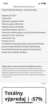 Piesková filtrácia Bestway - 6