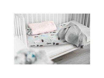 Obliečky do postieľky Jelene 100 x 135 cm Ružová/Modrá - 6