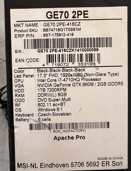 MSI herny notebook - kompletny - 6