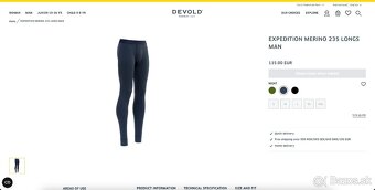 Nové spodné nohavice Devold Expedition Merino 235 Longs Man - 6