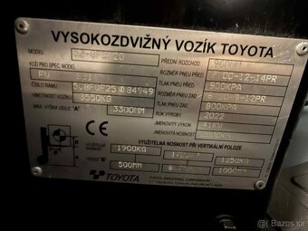 Vysokozdvižný vozík Toyota Dieselový 52-8FDF20 rok 2022 - 6
