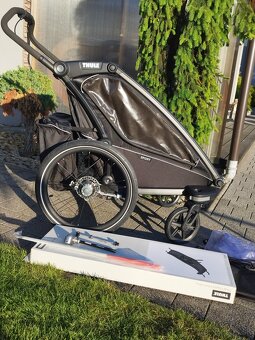 Predám Cyklovozík Thule Chariot Sport1+miminkovník+ MTB osku - 6
