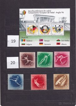 Kompetné série známok a aršíky - šport, futbal - 6