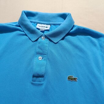Lacoste svetlomodrá polokošeľa s krátkym rukávom tričko M - 6