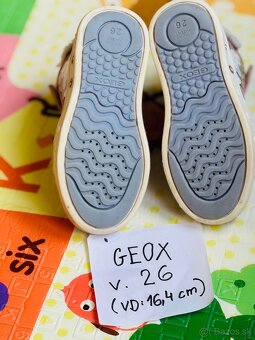 Svietiace Geox tenisky, v. 26, VD: 16,4 cm - 6