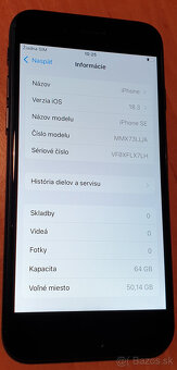 iPhone SE 2022 64 GB 100% baterka TOP STAV - 6