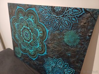 Mandala obraz tyrkys 3D 125x100cm - 6