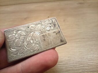 starožitná strieborná brož 14 gramov - 6