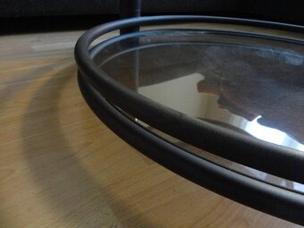 Konferenčný stôl - sklenený, kruhy - 6