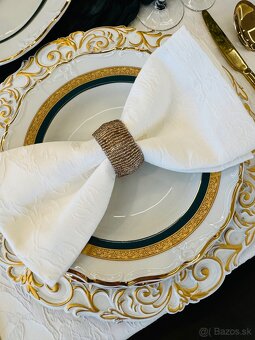 Nová zlatom zdobená obedová súprava THUN pre 6 osôb - 6