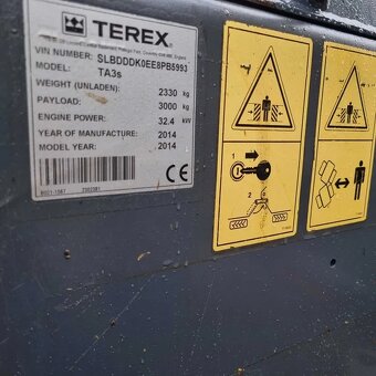 Sklápač TEREX Ta3s 3t, dovoz z Nórska, 1619Mtg - 4x4 + skláp - 6