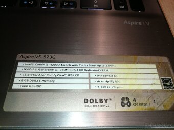 Acer V5. i5 4 gen. 15,6" FHD. Nový SSD 512 GB. nVidia 4+6GB - 6