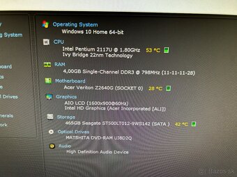 All in one Acer Veriton z2640G-Všetko v obrazovke s 20"HD - 6