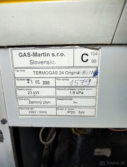 Plynový kotol TERMOGAS+čerpadlo+termostat. - 6