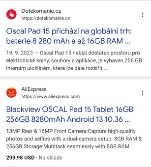 Tablet - Oscar Pad 15 / Ram 16 GB / 2 sim - 6