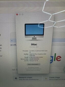 Apple iMac 21,5" 2017, i5, 8GB RAM, 256GB SSD - 6