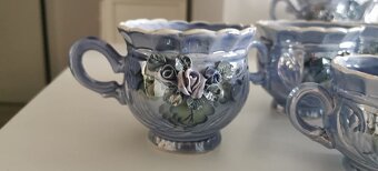 Predám keramickú modrú čajovú súpravu - 6