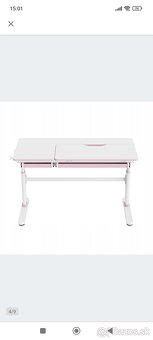 Stôl nastaviteľný Spacetronik XD 120x60 Bielo-ružový ergonom - 6