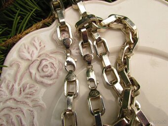 Strieborný set retiazka a náramok, Ag 925 - 6