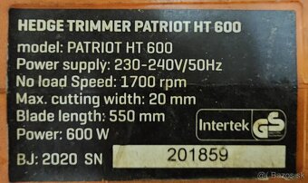 Predám elektrické nožnice na živý plot a kríky - plotostrih - 6