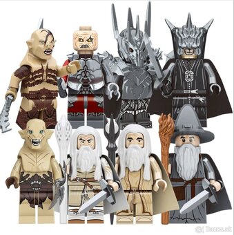 Figúrky pán prsteňov 3 (8ks) - typ lego, nové - 6