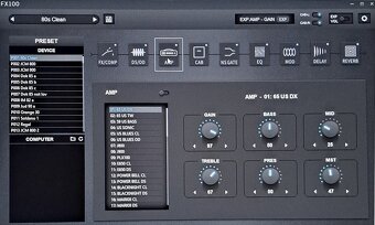 Predám gitarový multiefekt Flamma FX100 - 6