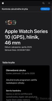 REZERVOVANE Apple Watch 10 46mm Jet Black - nové, záruka - 6