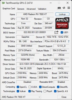 Sapphire PURE RX 7800 XT - 16 GB - 6